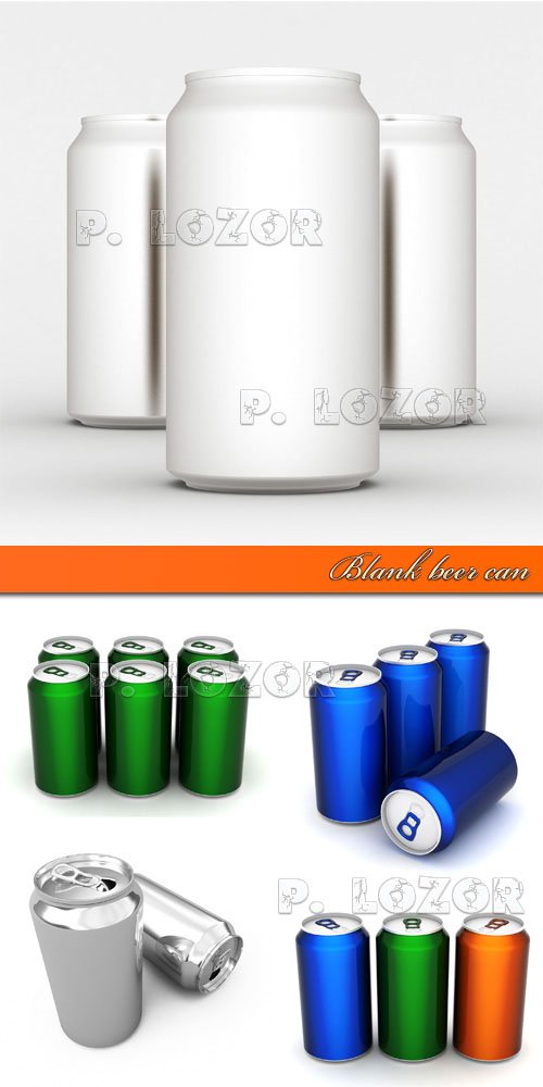 Blank beer can