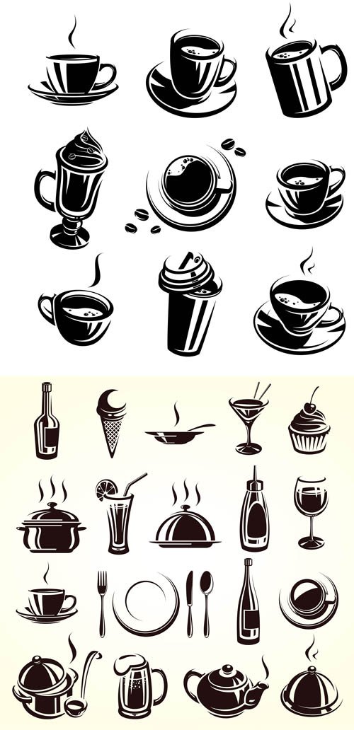 Coffee, Food and Drink - Vector Stock