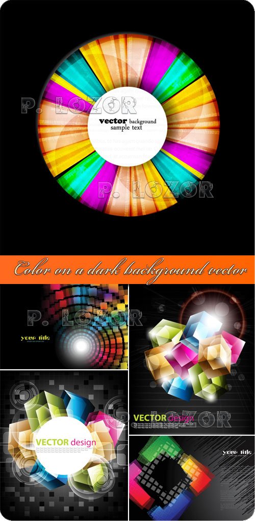 Color on a dark background vector