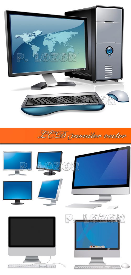 LCD monitor vector