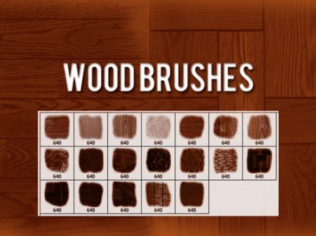 Wood Brushes for Photoshop